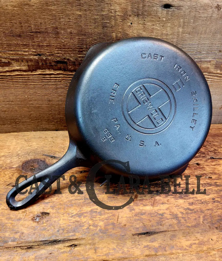 Awesome Saute Skillet! 1930’S Griswold #6 Cast Iron Skillet With Large Block Logo And Smooth