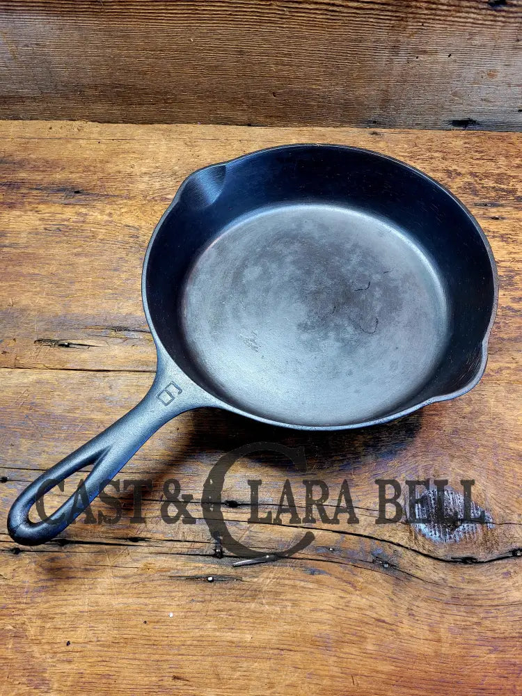 Awesome Saute Skillet! 1930’S Griswold #6 Cast Iron Skillet With Large Block Logo And Smooth