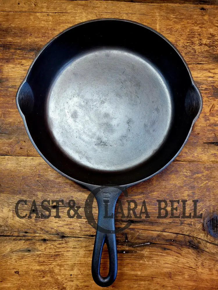 Awesome Saute Skillet! 1930’S Griswold #6 Cast Iron Skillet With Large Block Logo And Smooth