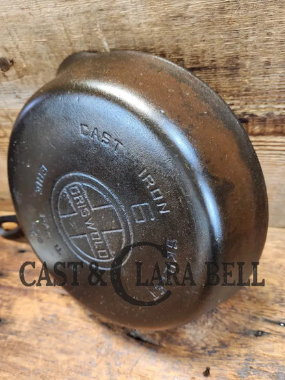 Awesome Saute Skillet! 1930’S Griswold #6 Cast Iron Skillet With Large Block Logo And Smooth