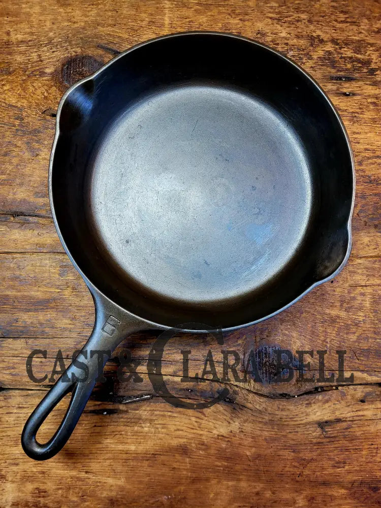 Awesome Saute Skillet! 1930’S Griswold #6 Cast Iron Skillet With Large Block Logo And Smooth