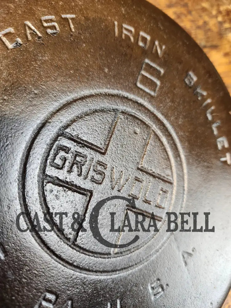 Awesome Saute Skillet! 1930’S Griswold #6 Cast Iron Skillet With Large Block Logo And Smooth