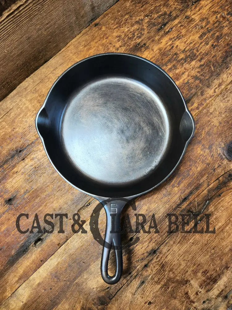 Awesome Saute Skillet! 1930’S Griswold #6 Cast Iron Skillet With Large Block Logo And Smooth