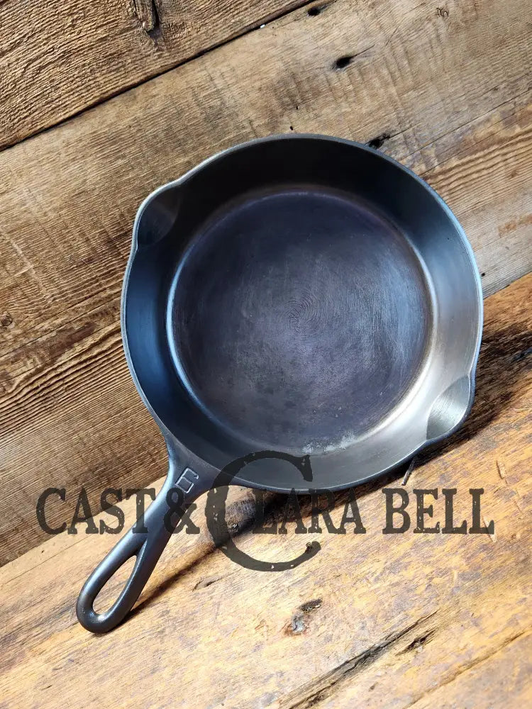 Awesome Saute Skillet! 1930’S Griswold #6 Cast Iron Skillet With Large Block Logo And Smooth