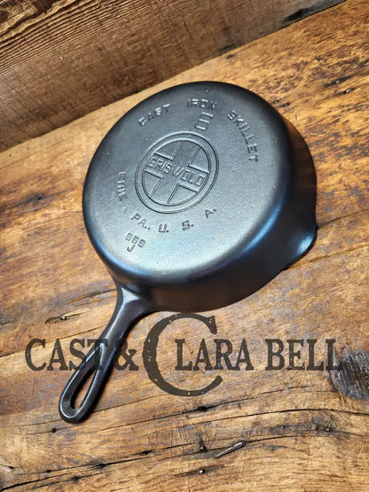 Awesome Saute Skillet! 1930’S Griswold #6 Cast Iron Skillet With Large Block Logo And Smooth