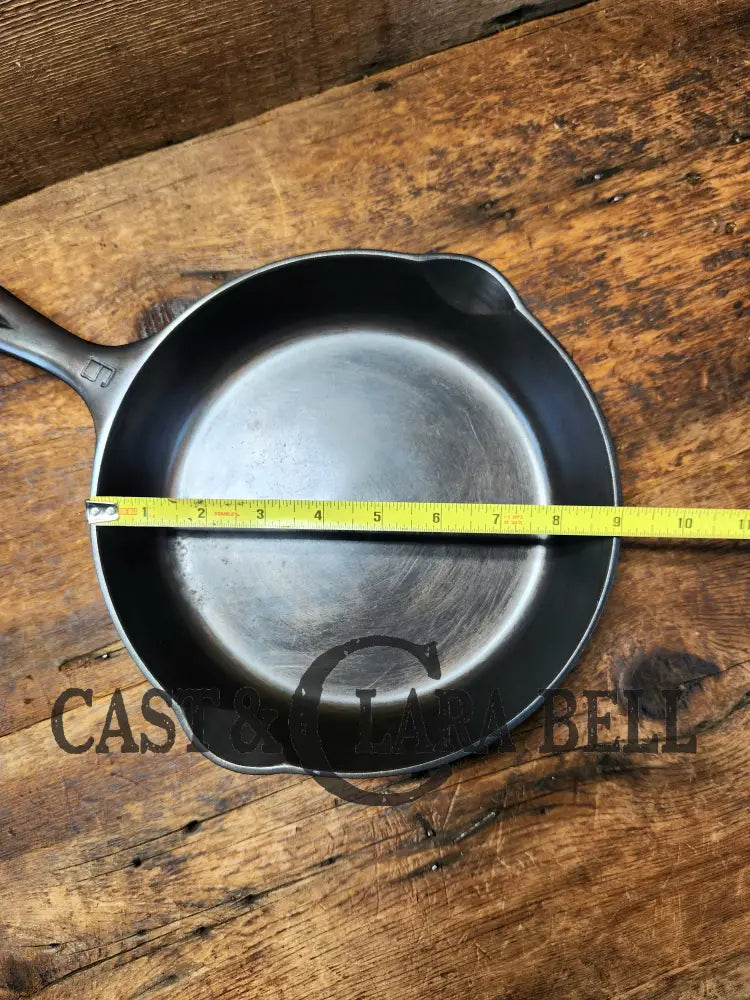 Awesome Saute Skillet! 1930’S Griswold #6 Cast Iron Skillet With Large Block Logo And Smooth