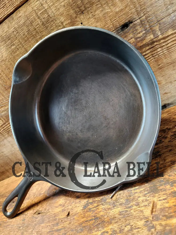 Awesome Saute Skillet! 1930’S Griswold #6 Cast Iron Skillet With Large Block Logo And Smooth