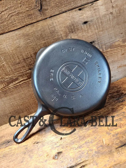 Awesome Saute Skillet! 1930’S Griswold #6 Cast Iron Skillet With Large Block Logo And Smooth