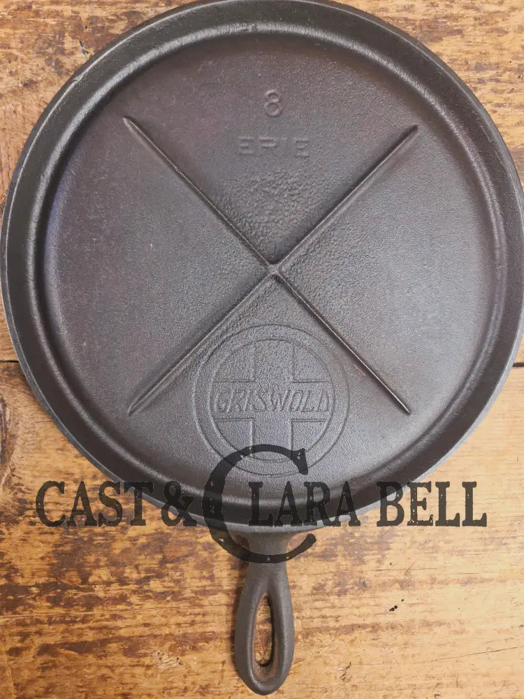 Awesome single serve piece! Lightweight early 1920 Griswold Slant Logo Vintage Griddle #8 Erie 738 Griddle