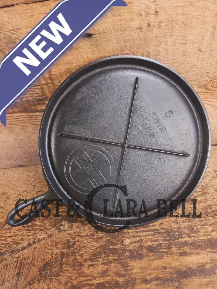 Awesome single serve piece! Lightweight early 1920 Griswold Slant Logo Vintage Griddle #8 Erie 738 - Griddle