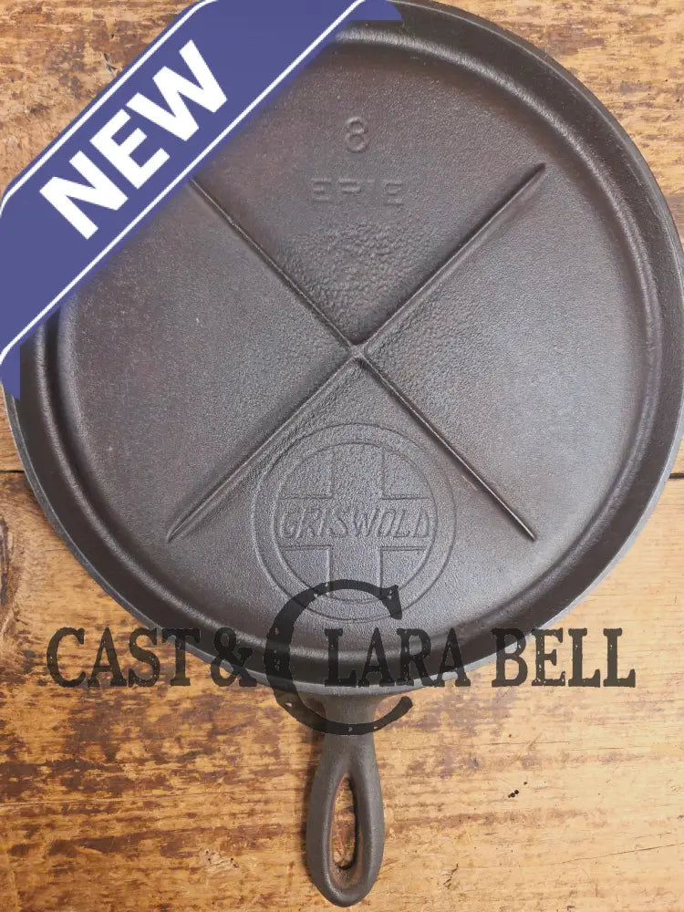 Awesome single serve piece! Lightweight early 1920 Griswold Slant Logo Vintage Griddle #8 Erie 738 Griddle