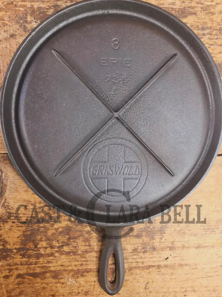Awesome single serve piece! Lightweight early 1920 Griswold Slant Logo Vintage Griddle #8 Erie 738 Griddle