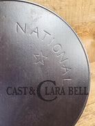 Awesome! Wagner made National #8 Cast Iron Skillet. Shallow wall skillet similar to Griswold Victor and Iron Mountain