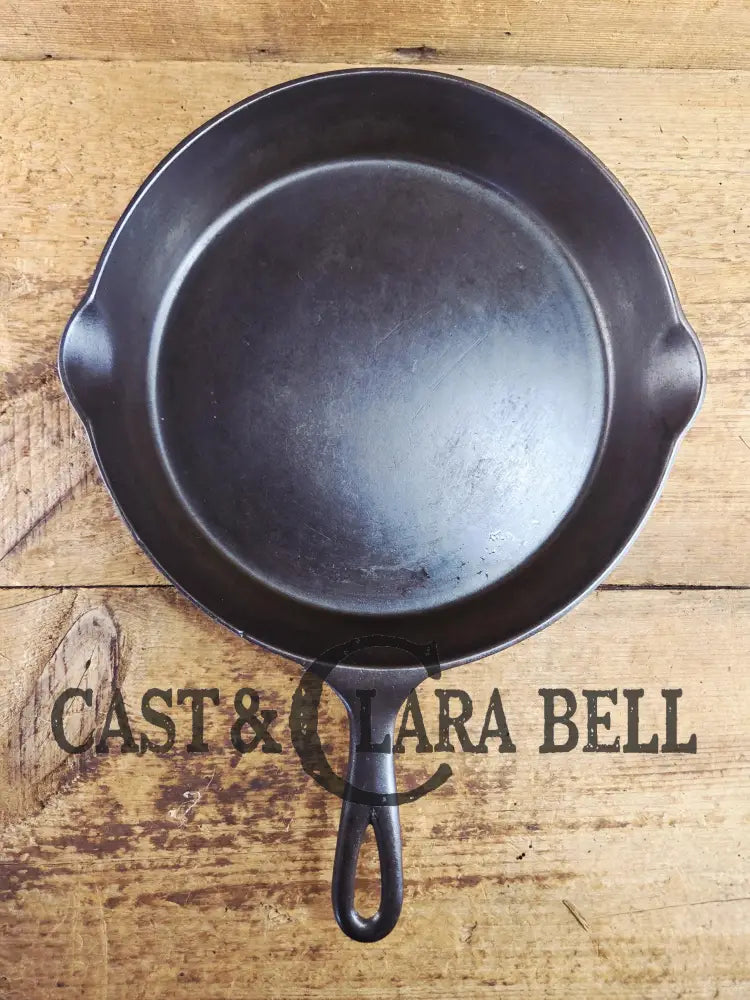 Awesome! Wagner made National #9 Cast Iron Skillet. Shallow wall skillet similar to Griswold Victor and Iron Mountain