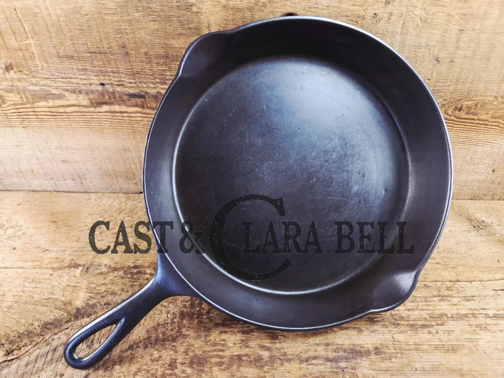 Awesome! Wagner made National #9 Cast Iron Skillet. Shallow wall skillet similar to Griswold Victor and Iron Mountain