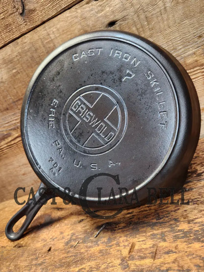 Beautiful! 1910-20’S Griswold #7 Skillet With Heat Ring And Large Block Logo 701.