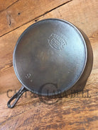 Beautiful 1910’s Early Favorite Piqua Ware #9 Cast Iron Skillet Smiley Logo Skillet