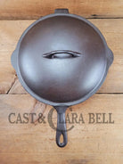 Beautiful! 1920’S Chicago Hardware Foundry #8 Diamond ’B’ Chicken Fryer. Matching 8 1/2 C Lid