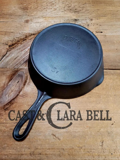 Beautiful! 1920’S Favorite Made Puritan No. 5 Cast Iron Skillet W Heat Ring! Unique Handle Style.