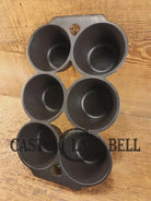 Beautiful 1920’s Griswold 6 Cup Muffin/Popover Pan 6141 Variation 4 Rarity 3. Restored Seasoned and Ready to Use!