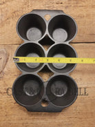 Beautiful 1920’s Griswold 6 Cup Muffin/Popover Pan 6141 Variation 4 Rarity 3. Restored Seasoned and Ready to Use!