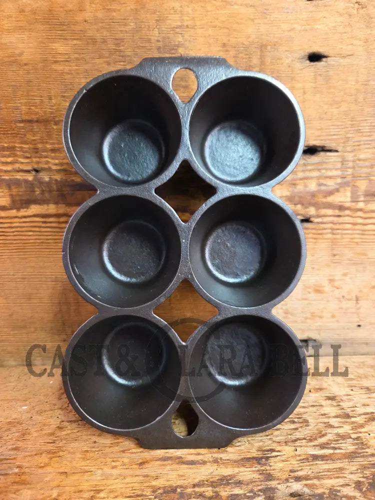 Beautiful 1920’s Griswold 6 Cup Muffin/Popover Pan 6141 Variation 5 Rarity 3. Amazing gift (Copy) Bakeware