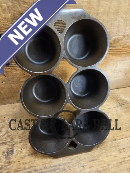 Beautiful 1920’s Griswold 6 Cup Muffin/Popover Pan 6141 Variation 5 Rarity 3. Amazing gift Bakeware