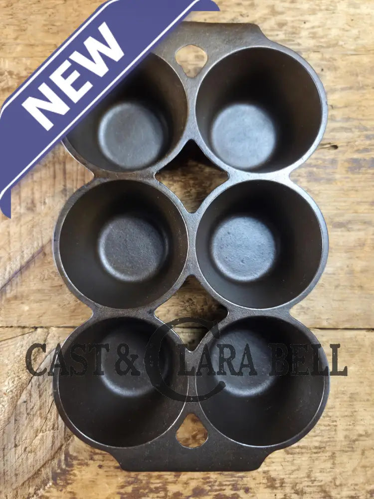 Beautiful 1920’s Griswold 6 Cup Muffin/Popover Pan 6141 Variation 5 Rarity 3. Amazing gift Bakeware