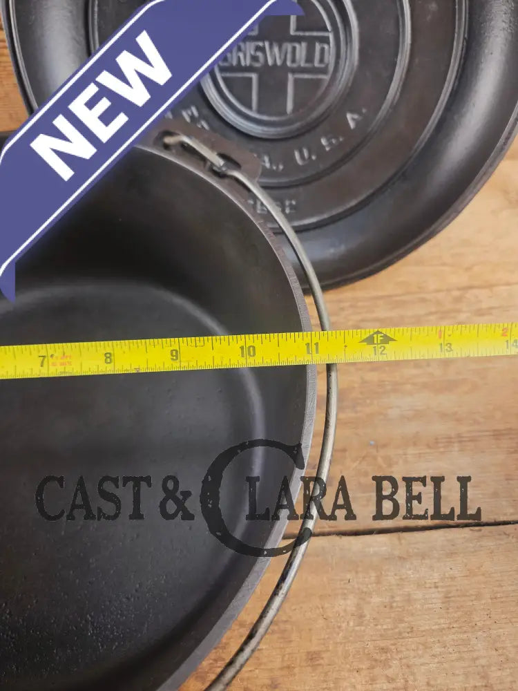 Beautiful 1920’s Griswold No. 9 Tite-Top Dutch Oven with Block Logo p/n 834 Block Logo lid 2552. PERFECT for stews