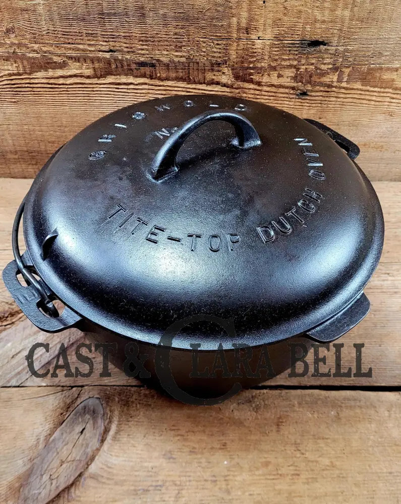 Beautiful 1920’S Griswold No. 9 Tite-Top Dutch Oven With Block Logo P/N 834 Lid 2552. Restored