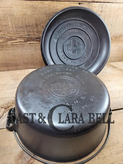 Beautiful 1920’S Griswold No. 9 Tite-Top Dutch Oven With Block Logo P/N 834 Lid 2552. Restored