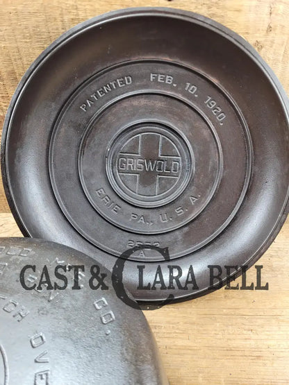 Beautiful 1920’S Griswold No. 9 Tite-Top Dutch Oven With Block Logo P/N 834 Lid 2552. Restored