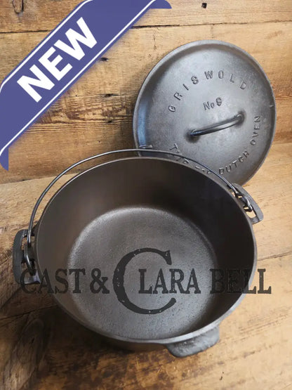 Beautiful 1920’s Griswold No. 9 Tite-Top Dutch Oven with Slant Logo p/n 834 H Block Logo lid 2552. PERFECT for stews