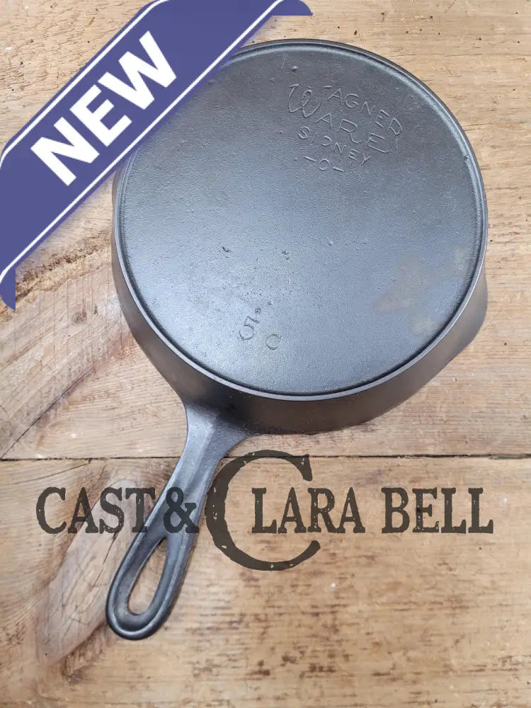 Beautiful! 1920’S Wagner Ware #5 C Cast Iron Skillet Stylized Logo Heat Ring.