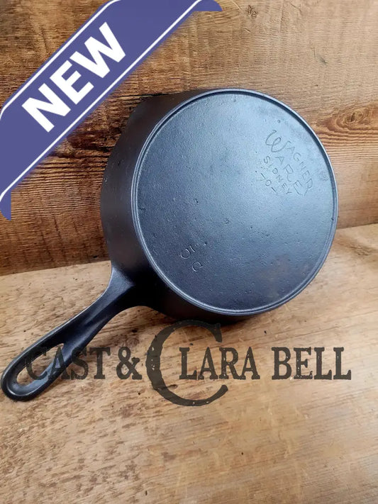 Beautiful! 1920’S Wagner Ware #5 C Cast Iron Skillet Stylized Logo Heat Ring.