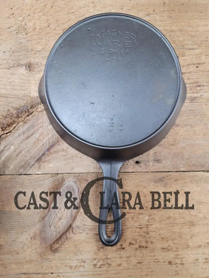 Beautiful! 1920’S Wagner Ware #5 C Cast Iron Skillet Stylized Logo Heat Ring.