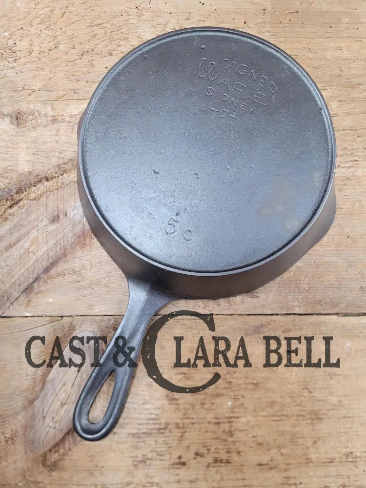 Beautiful! 1920’S Wagner Ware #5 C Cast Iron Skillet Stylized Logo Heat Ring.