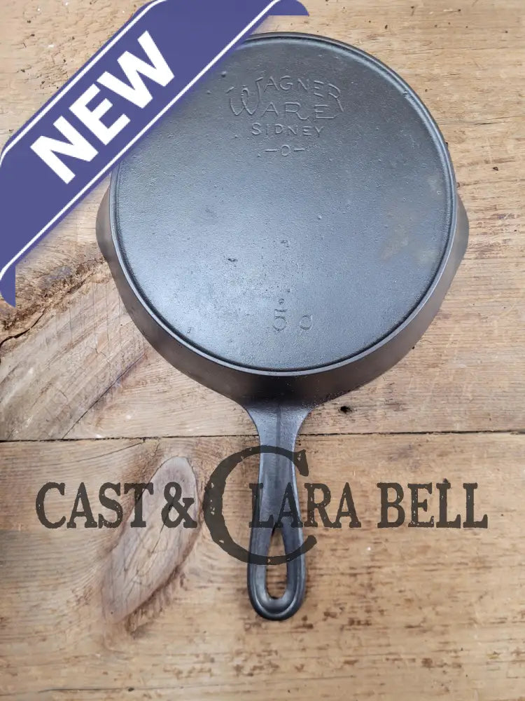 Beautiful! 1920’S Wagner Ware #5 C Cast Iron Skillet Stylized Logo Heat Ring.