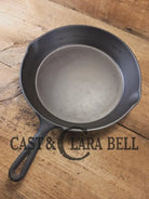 Beautiful!! 1930’s Lodge #8 Cast Iron Skillet with 3 Notch Heat Ring. Raised Blob makers mark Skillet