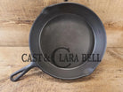 Beautiful!! 1930’s Lodge #8 Cast Iron Skillet with 3 Notch Heat Ring. Raised Blob makers mark Skillet