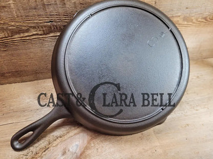 Beautiful!! 1930’S Lodge #8 Cast Iron Skillet With 3 Notch Heat Ring. Raised Blob Makers Mark Sc24