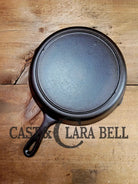 Beautiful!! 1930’S Lodge #8 Cast Iron Skillet With 3 Notch Heat Ring. Raised Blob Makers Mark Sc24