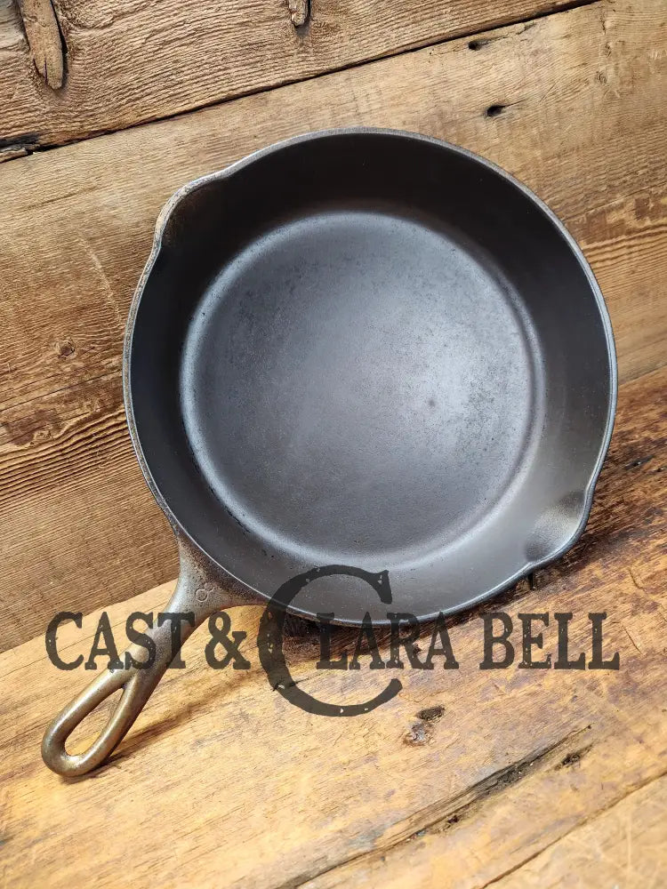 Beautiful! 1930’S Vintage Wagner #8 Skillet With Hammered Nickel Finish! H.s. 1058