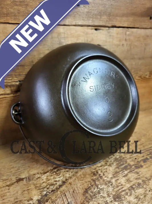 Beautiful #3 1910’s era Wagner Sidney #3 Scotch Bowl (aka candy kettle). Hard to find GORGEOUS collector’s piece Dutch