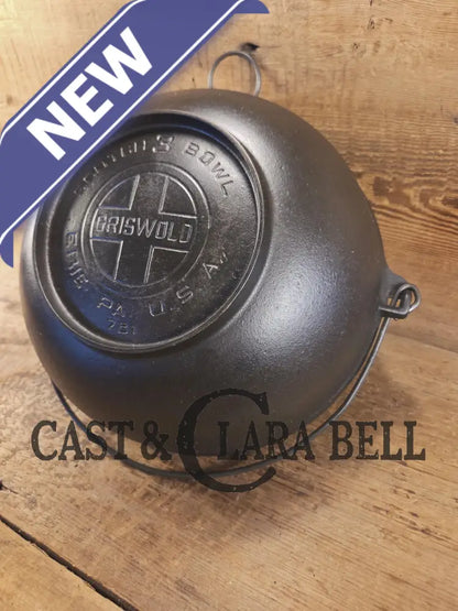 Beautiful #3 1930’s Large Block Logo Griswold (#781) Scotch Bowl (aka candy kettle). Hard to find GORGEOUS collector’s