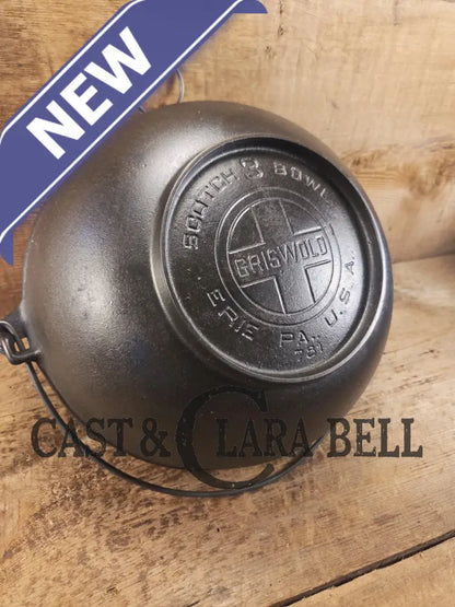 Beautiful #3 1930’s Large Block Logo Griswold (#781) Scotch Bowl (aka candy kettle). Hard to find GORGEOUS collector’s