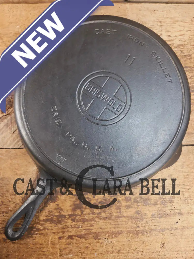 Beautiful and huge! 1920’s Griswold #11 Skillet with Large Block Logo and Heat Ring EPA USA p/n 717 A. Restored and