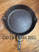 Beautiful and huge! 1920’s Griswold #11 Skillet with Large Block Logo and Heat Ring EPA USA p/n 717. Restored and Ready