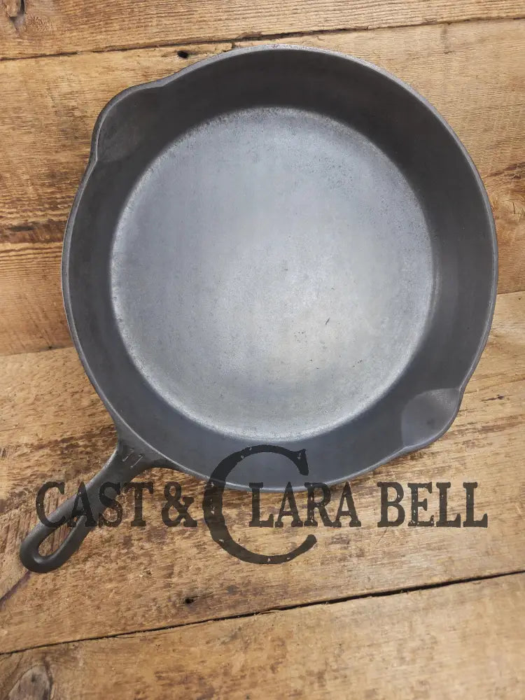 Beautiful and huge! 1920’s Griswold #11 Skillet with Large Block Logo and Heat Ring EPA USA p/n 717. Restored and Ready