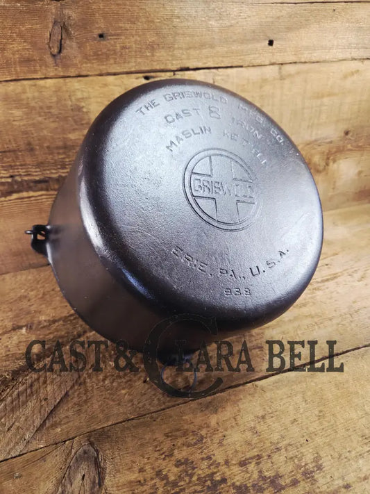 Beautiful and tough to find #8 1930’s Block Logo Griswold (#938) Maslin Kettle! Gorgeous collector and canner piece!